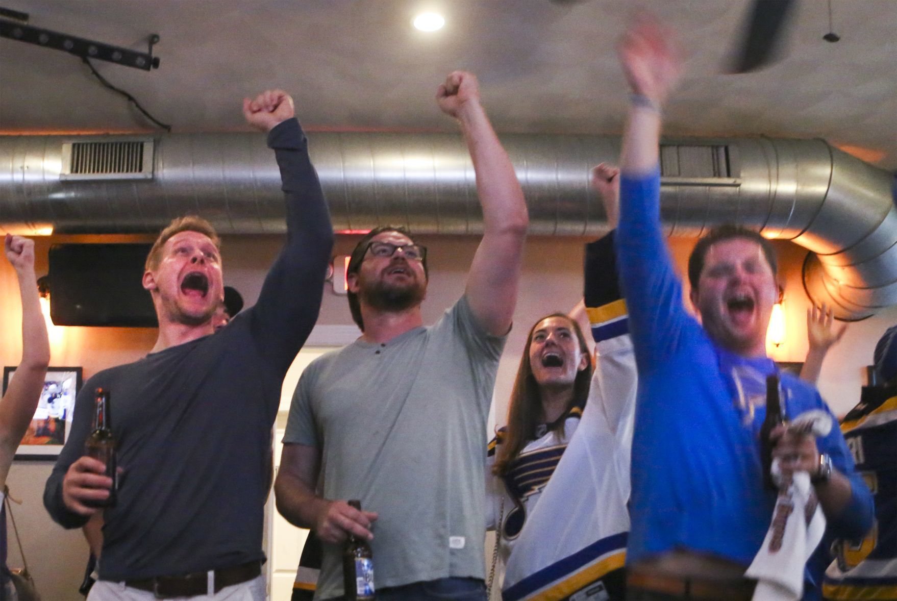 Blues fans watch Game 5 win at Duke's